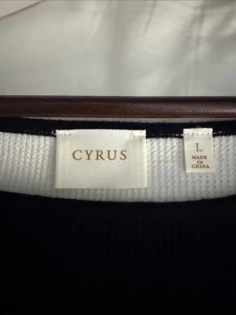Cyrus Black and White Wide-Stripe Knit Boatneck Top - Picture 2 of 3
